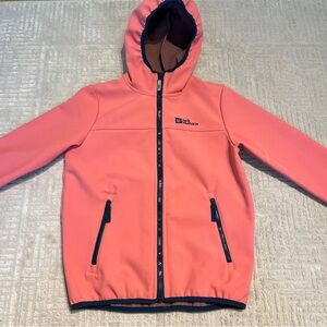 Jack Wolfskin Softshell jacket Long Sleeve Hooded Jacket Kids Small 9/10